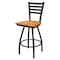 Holland Bar Stool Co 30" Swivel Bar Stool, Pewter Finish, Med Maple Seat X410 - alternate 1